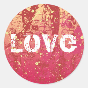 Rond Love Grunge Urban Sunrise Sticker