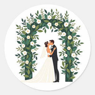 Rond Love in Bloom Mariage Sticker
