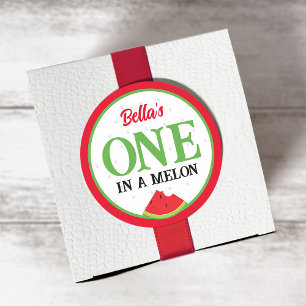 Rond L'un d'eux est un Sticker Melon First Birthday