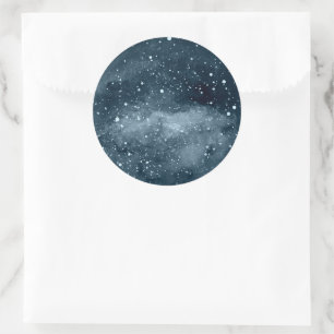 Rond Lune céleste Sticker à enveloppe de ciel nocturn