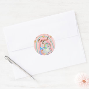 Rond Magique, Unicorne, Sticker Arc-en-ciel