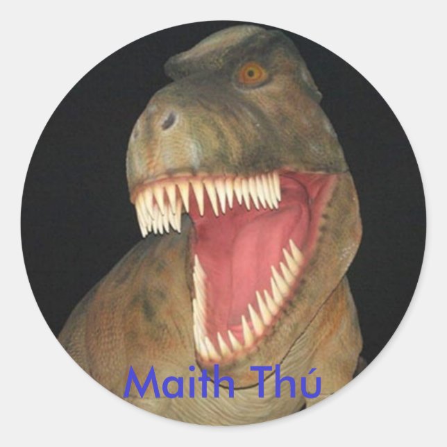 Rond Maith Thú Dinosaur Reward sticker (Devant)