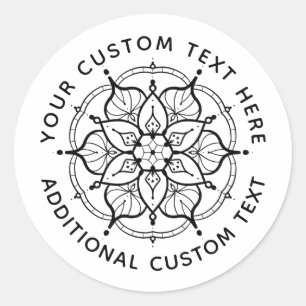 Rond Mandala Black and White sticker