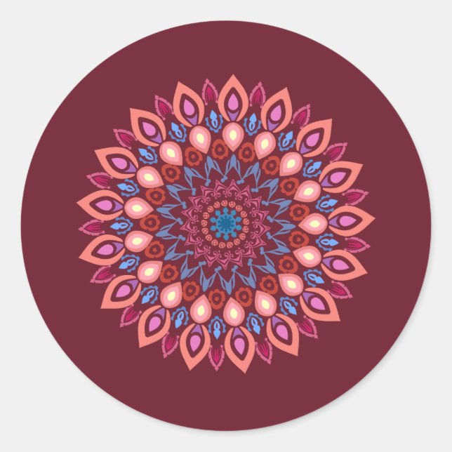 Rond mandala design sticker  (Devant)