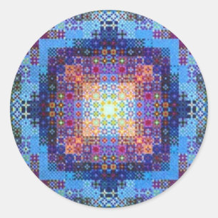 Rond Mandala, Sticker de la joie et du bonheur