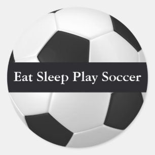 Rond Mangez Sleep Play Soccer Sticker