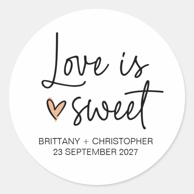 Rond Mariage Favor Sticker Réception Faveurs pour les c (Devant)