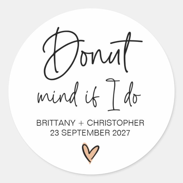 Rond Mariage Favor Sticker Réception Faveurs pour les c (Devant)