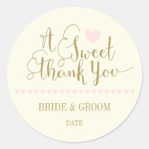 Rond MARIAGE FAVOR STICKER Sweet merci.