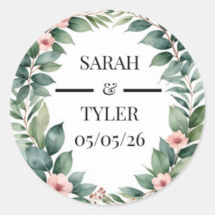 ROND MARIAGE STICKER EUCALYPTUS WREATT