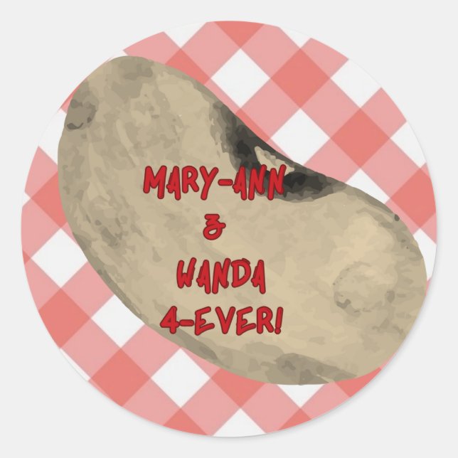 Rond Mary-Ann & Wanda 4-Ever ! Sticker - Rouge (Devant)