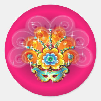 Rond Masque carnaval Sticker