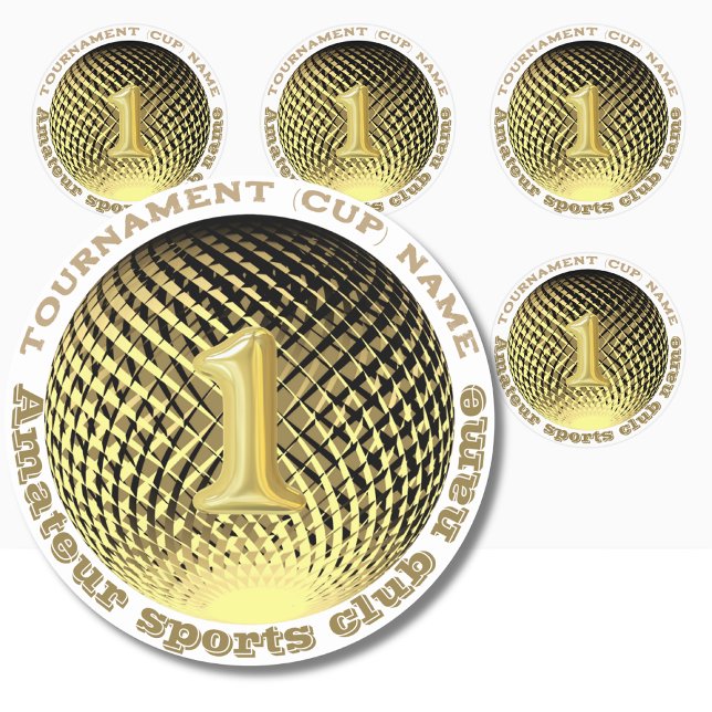 Rond Médaille d'or, Sticker champion numéro un (Créateur téléchargé)