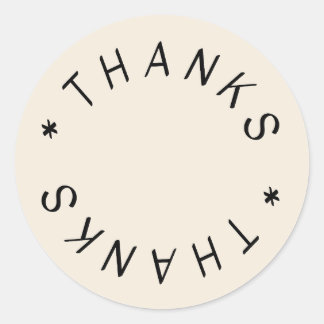 Rond Merci Hand Drake Simple Design Merci Sticker