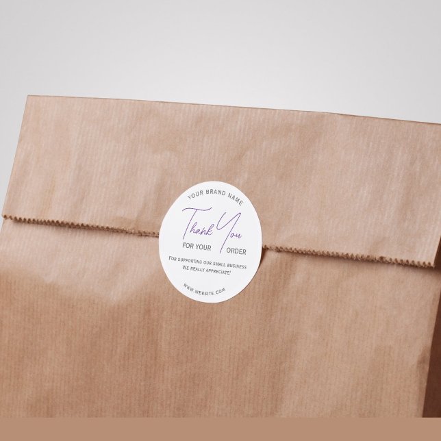 Rond Merci moderne script Sticker Typographie (Créateur téléchargé)