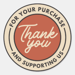 Rond Merci Pour Votre Sticker D'Achat