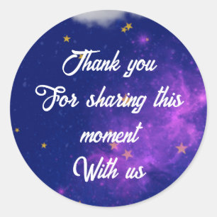 Rond Merci rêve céleste baby shower Sticker