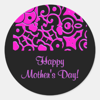 Rond Mère's Day Designer Nom I Sticker