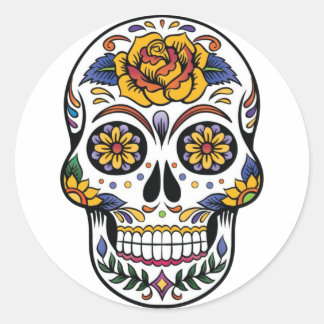 Rond Mexican Skull Sticker
