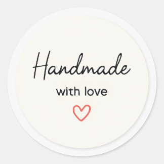 Rond Minimal handmade with love sticker