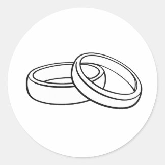 Rond Minimalist Wedding Envelope Seal Sticker | Elegant