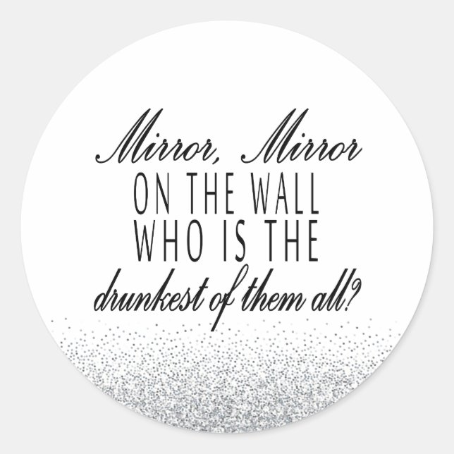 Rond Miroir, Miroir, Sticker Drôle (Devant)