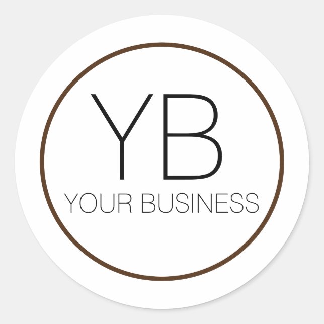 Rond Modèle DE CONCEPTION LOGO STICKER personnalisé (Devant)