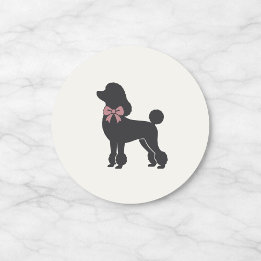 Rond Modern Neutral Poodle Seal Sticker