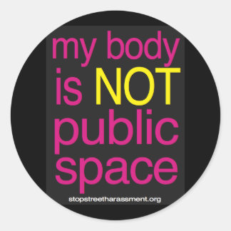 Rond Mon corps n'est pas Sticker de l'espace public