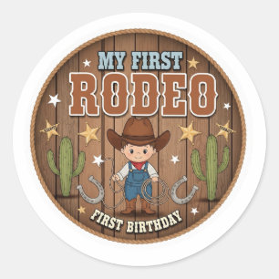Rond Mon premier sticker pour bébé Rodeo