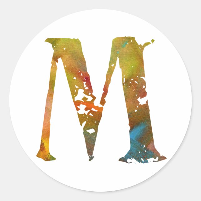 Rond Monogramme - M - Sticker (Devant)