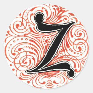 Rond Monogramme 'Z' en rouge - Sticker