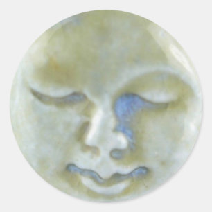 Rond Moon Goddess Moonstone Sticker