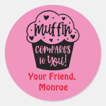 Muffin Comparé à vous Sticker de la Saint-Valentin