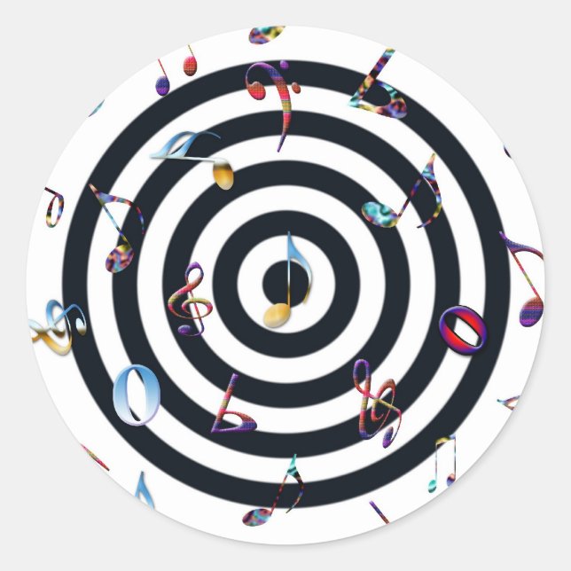 Rond Musique - Sticker (Devant)