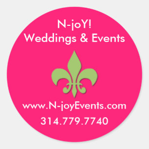 Rond N-joY ! Sticker Fleur de lis Seal.