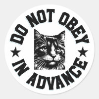 Ne pas obéir à l'avance Sticker Chat