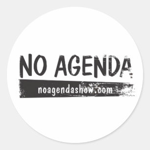 Rond No Agenda-Nom-Retro Sticker Round