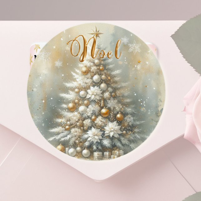 Rond Noel Classic Round Sticker (Créateur téléchargé)