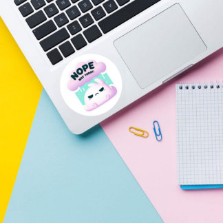 Rond Non. Pas aujourd'hui - Sticker Cloud Grumpy mignon