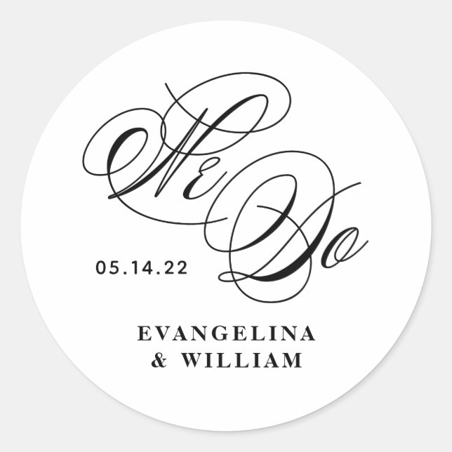 Rond Nous faisons Mariage Favor Sticker (Devant)