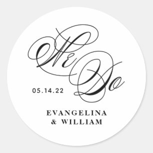 Rond Nous faisons Mariage Favor Sticker