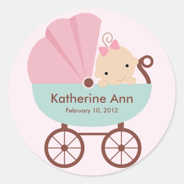 Rond Nouveau Sticker pour bébé (Devant)