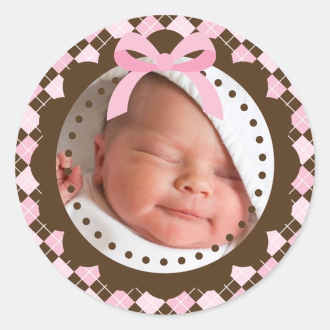 Rond Nouveau Sticker pour bébé (Devant)