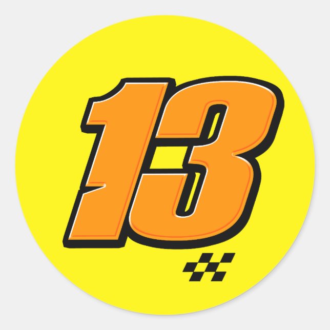 Rond Numéro 13 - Sticker (Devant)