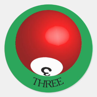 Rond Numéro 3 Sticker à bille de piscine