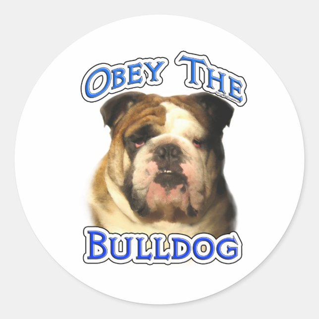Rond Obey the Bulldog - Sticker (Devant)