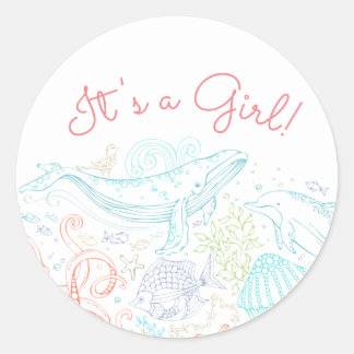 Rond Ocean Party | C'est un Sticker pour fille