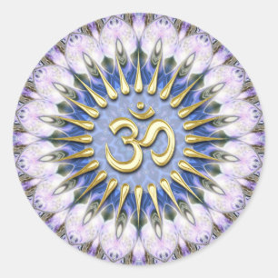 Rond OM Lavender Love Energy Sticker de guérison spirit