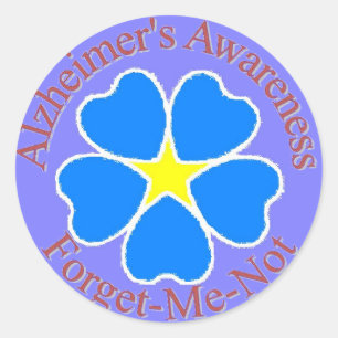 Rond Oubliez-moi pas Sticker Alzheimer